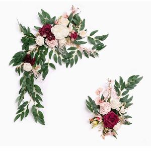 Ling's Moment Flowers for Marsala Theme Wedding Party Artificial Floral Decor